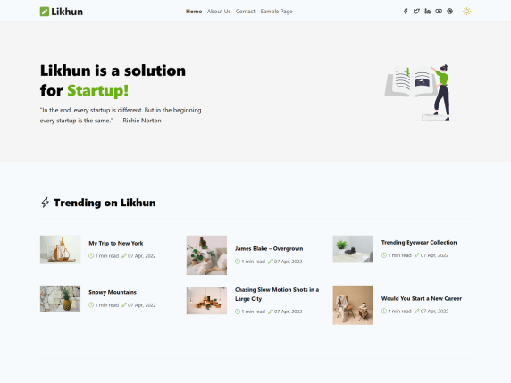 Likhun - WordPress Blog Theme